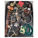 Tray Of Assorted Jewelry & More