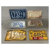 Vintage Motorcycle License Plates