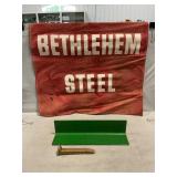 Vintage Bethlehem Steel Banner, Angle Iron
