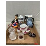 Porcelain Figure, Vases, Perfume Bottles,
