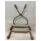 Antique Ice Tongs & Draw Knives
