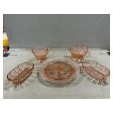 Federal Glass Pink Depression Sugar/Creamer,