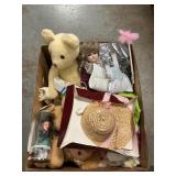 Box Lot With Assorted Bears, Dolls, Accessories