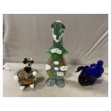 End Of Day Murano-Style Glass Clown, Handblown