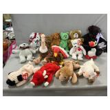 (12) Ty Beanie Babies & Assorted Plush Animals