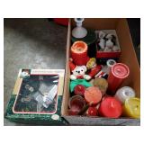 Box Lot Of Assorted Christmas Decorations,