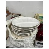 (12) Ceramic Divided Sushi Plates + (2) Metal
