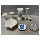 Wedgwood Vase, Lenox Assortment, Glass Poinsettia