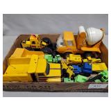 Tray Lot Of Assorted Toy Trucks & More