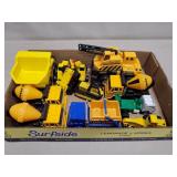 Tray Lot Of Assorted Toy Trucks & More