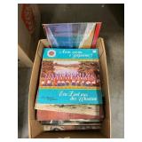 Box Lot With Vintage Vinyl Albums, Easy