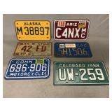 Vintage Motorcycle License Plates