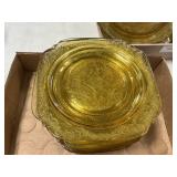 (15) Federal "Madrid" Amber Depression Plates