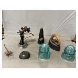 Antique Candlestick Telephone, Sad Iron,