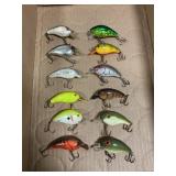 (12) Vintage Crankbait Fishing Lures