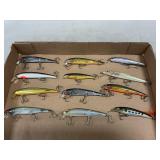 (12) Assorted Minnow-Style Fishing Lures &