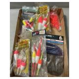 Lot With Fishing Floats, Soft Rubber Bait