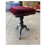 Antique Metal Upholstered Stool