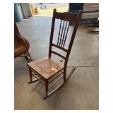 Wooden Cane Rocking Chair