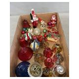 Lot Of Vintage Ornaments, Pipe Cleaner Santas