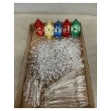 Vintage Jewel Brite Diorama Christmas Ornaments,