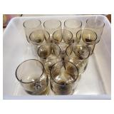 (11) Vintage Pfaltzgraff Wine Goblets & A Plastic