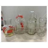 Anchor Hocking Carafe, Orange Juice Bottle, Glass