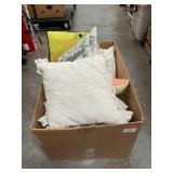 Box Lot Full Of Throw Pillows