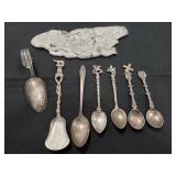 Assorted Vintage Silver Plated Spoons & More