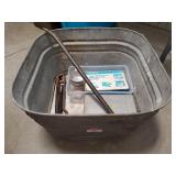 Galvanized Tub w/ Assorted Tools