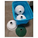 Box Lot Of (4) Assorted Metal Light Shades