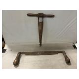Antique T-Handle Barrel Reamer, Draw Knife