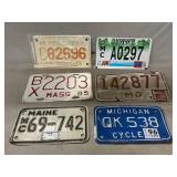 Vintage Motorcycle License Plates