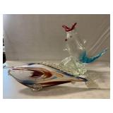 Murano-Style Art Glass Fish, Heavy Open-Mouth