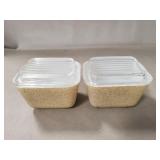 (2) Vintage Pyrex Refrigerator Dishes w/ Glass