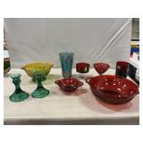 Jeanette Iris & Herringbone Bowl, Indiana Glass