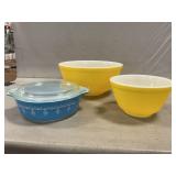 Pyrex Blue Snowflake Garland Casserole Dish, (2)