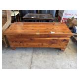 Cedar Wood Chest On Wheels