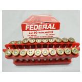 (18) Rounds Of 30-30 Winchester Ammo & (2) EMPTY