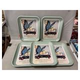 (5) Metal Lincoln Trays