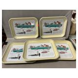(5) Metal Ford Thunderbird Trays