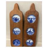 Pair Of Wall Placques Featuring Denmark Porcelain