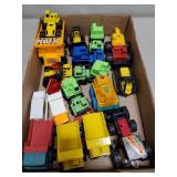 Tray Lot Of Assorted Toy Trucks & More