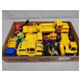 Tray Lot Of Assorted Toy Trucks & More