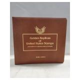 (1) Binder Of U.S. Golden Replica Stamps