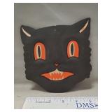 (1) Vintage Halloween Cardboard Die-Cut Black Cat