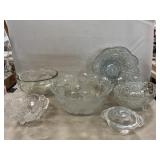 Pressed Glass Bowls, Fire King Ovenware, Mixing