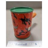 (1) Vintage Halloween Tin Lithograph Shaker