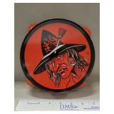 (1) Vintage Tin Lithograph Halloween Witch
