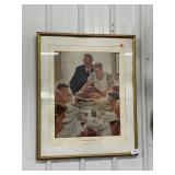 Framed Norman Rockwell Print;Measures 34" x 26"